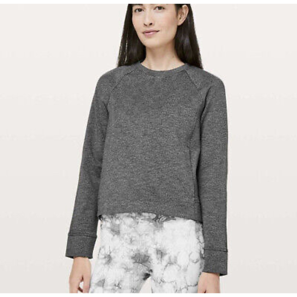 Lululemon Rest Less Pullover Sweatshirt - Dark Grey (Size 8)